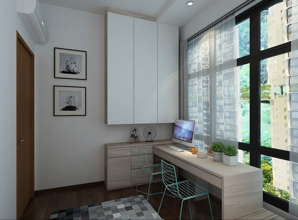 Home study room interior design idea by home guide Singapore eco sanctuary