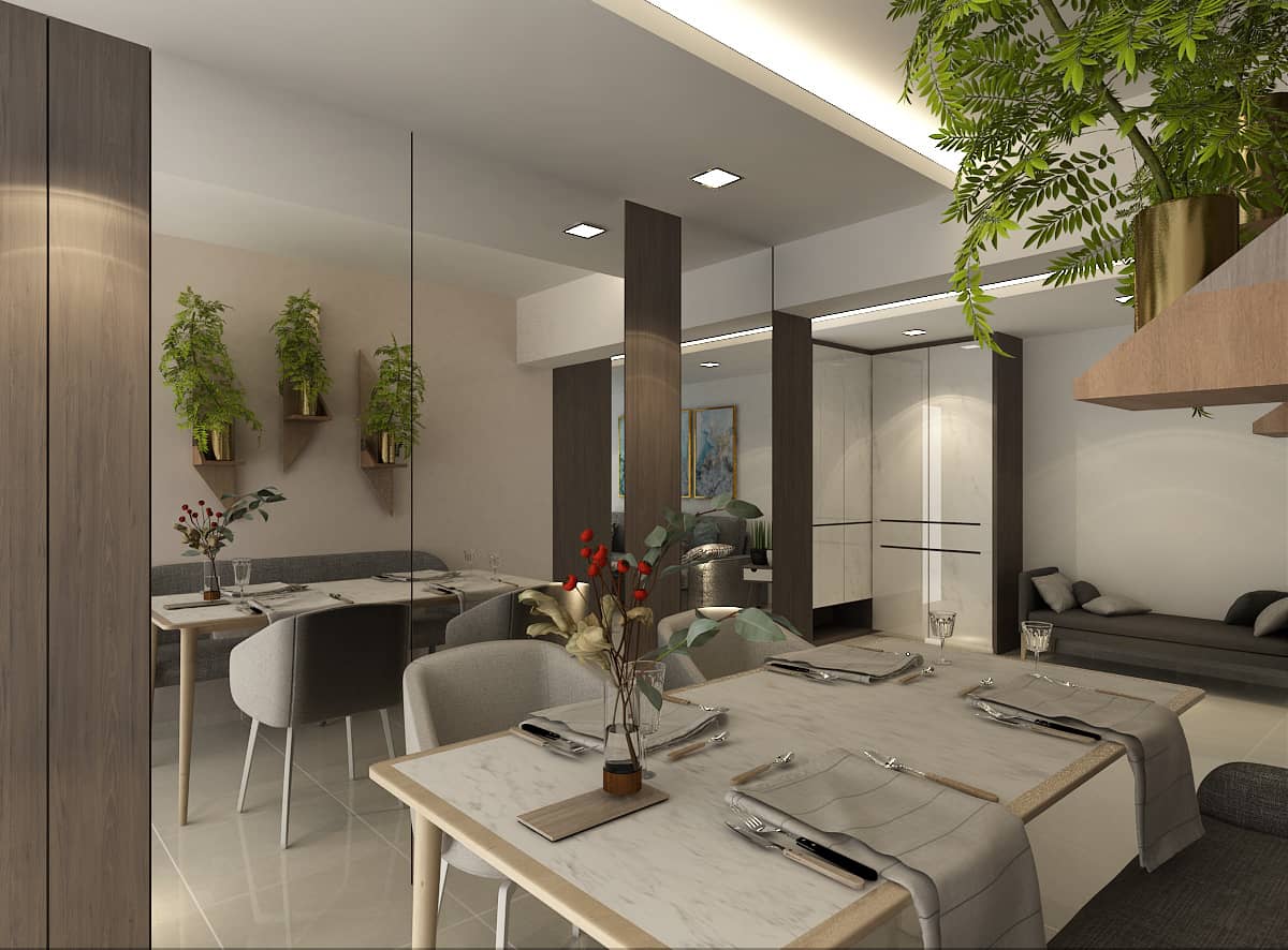 ang mo kio court BTO 3gen interior design dining room