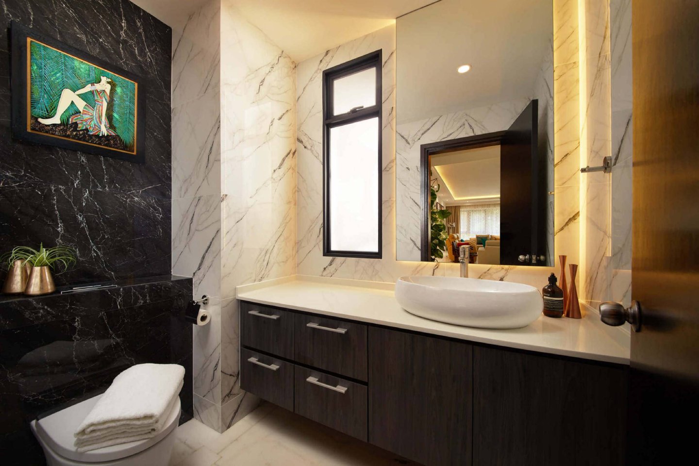 Yong An Condo interior design renovation Singapore Powder room